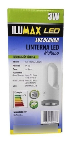 Imagen 4 de 8 de Oferta Del Dia Lámpara Camping Ilumax 1442 Led Recargable 3w