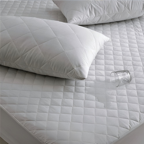 Protector Matelaseado Impermeable Para Colchón 150 X 200 Blanco Liso Queen
