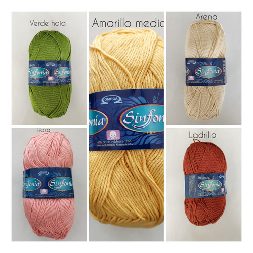Hilaza Sinfonia Paq. De 3 Madejas, Colores A Elegir