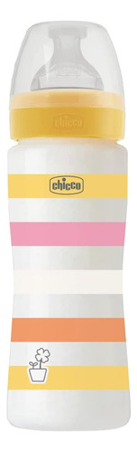 Chicco Biberón 330 Ml Well Being Amarillo Anticólicoa 4+ Mes