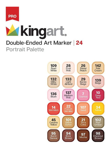 Marcadores Artisticos De Alcohol De Doble Punta Kingart P...