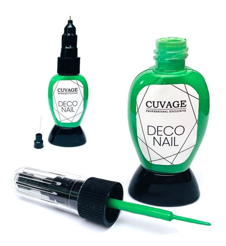 Imagen 8 de 10 de Esmaltes Con Pincel Liner Doble Punta Deco Nail Art X 8 C