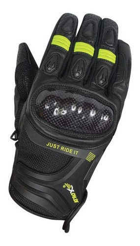 Guantes Moto Atrox Nf-4148 Negro Amarillo