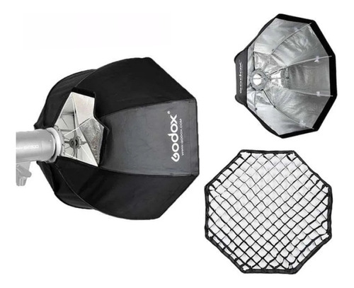 Softbox Godox Sb-gue80 80cm - 2 Em 1 Com Bowens,grid,bolsa