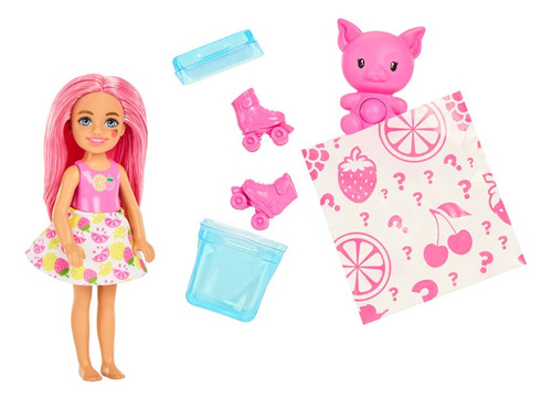 Barbie Chelsea Pop Reveal 5 Sorpresas Muñeca Frutas Mattel