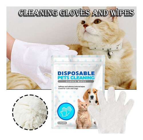 Guantes De Limpieza Para Perros, Toallitas, Guantes De Aseo