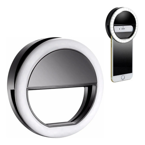 Ring Light Celular Iluminador Youtuber Selfie - Cor Preto