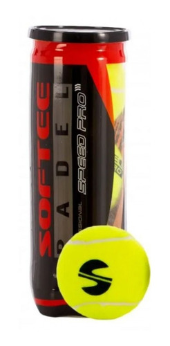 Tubo Pelotas Padel Softee Speed Pro X3 Performance Importada