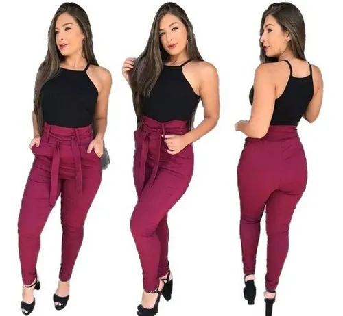 Calça clochard cheap tecido bengaline