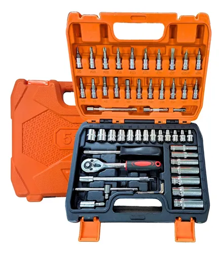 comprar Jogo Soquetes 53 Peças Completo Bits Catraca Kit Ferramentas