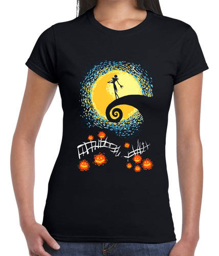 Playera Dama Jack Skellington El Extraño Mundo De Jack #1073