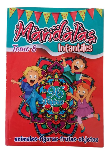 Libro Mandala Colorear Pintar 96 Paginas Animales Frutas Obj