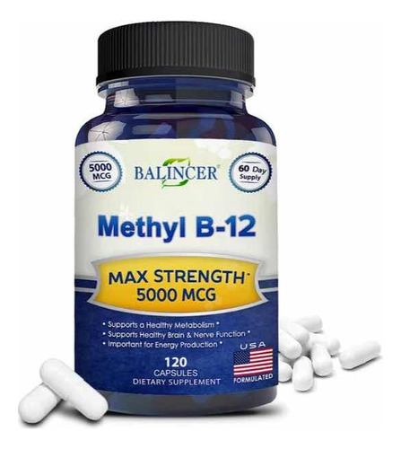 Vitamina B12 Methyl 5.000 Mcg 120 Cápsulas