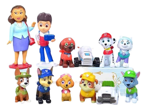 Pack 12 Figuras De Paw Patrol Pvc Duro $ 12.500