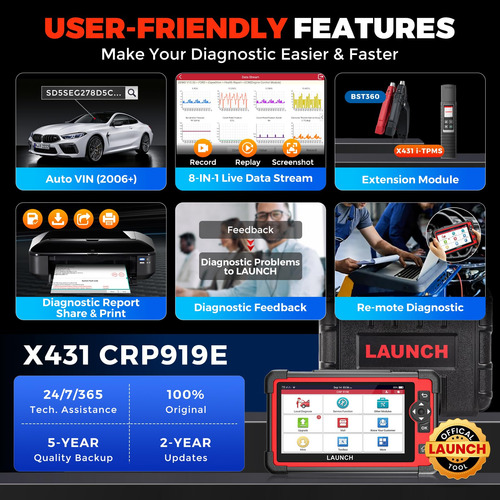 Escáner Obd2 Launch X431 Crp919e Elite 2025 Con Codificación