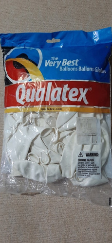 Globo 42 Centimetros Redondo Qualatex Color Blanco 250 Unid.