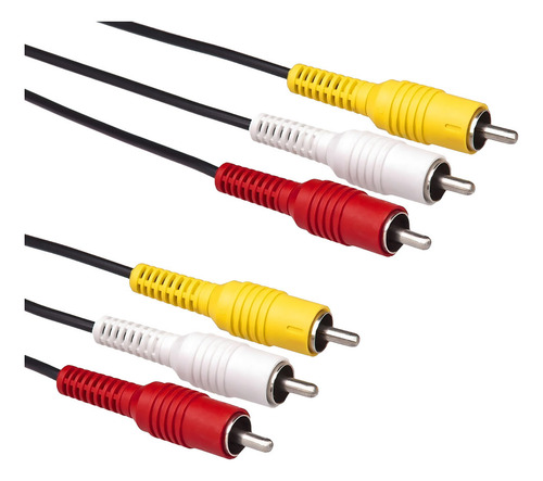 Cable Audio Video 3 Colores Rca-rca Macho Macho 1,5 Metros