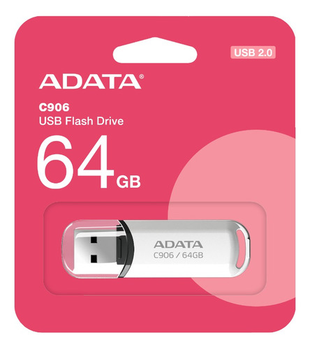 Kit 10 Adata Usb Flash C906 Classic 64 Gb 2.0 Blanco