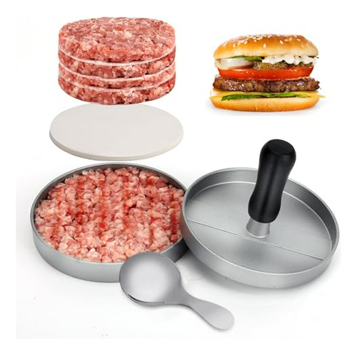 Smash Burger Press 4.3  Aluminum Patty Maker +100 Papers