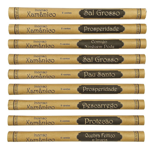 Incenso Flute Xamânico - Kit 10 Rolinhos Aromas Exclusivos