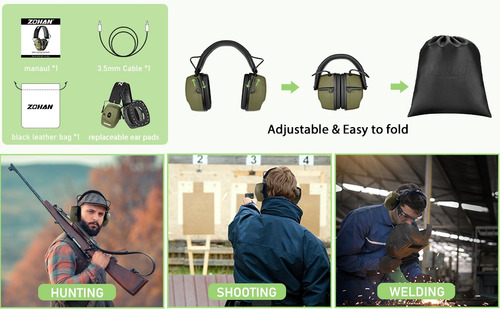 Protectores Auditivos - Zohan - Snr 35db - Electronico Tiro