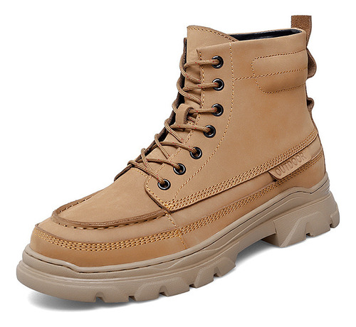 Botas Zapato Casual Hombre Plataforma Cuero Alta Calidad