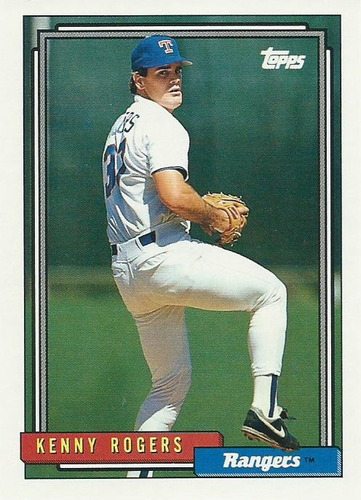 Barajita Kenny Rogers Topps 1992 #511 Rangers Texas