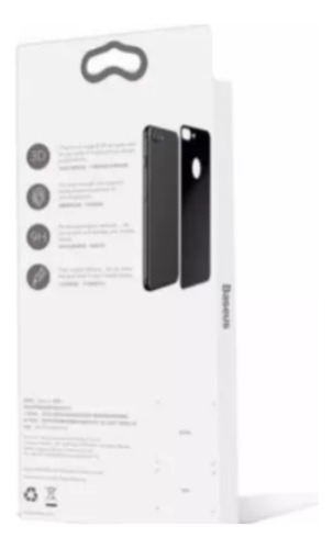 Película Vidro 3d Traseir Baseus 0.30mm Iphone 7/8 4.7 Preta