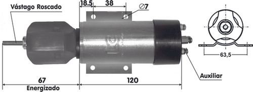 Solenoide Pare Compatible Con Woodward Motores Cummins