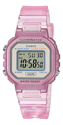 Reloj Mujer Casio La-20whs-4adf /relojeria Violeta Color De La Correa Rosado
