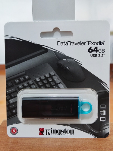 Memoria Pendrive 64gb Kingston Datatraveler Exodia Usb 3.2