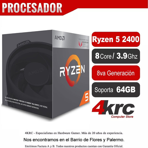 Imagen 2 de 8 de Pc Armada Gamer Amd Ryzen 5 3400g 1tb 8gb Rx Vega 11 Led 19