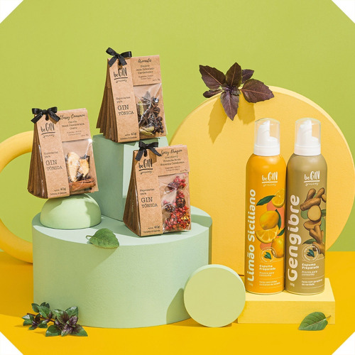 3 Kits De Especiarias Gin Tônica + Espumas Limão E Gengibre