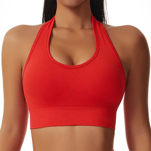 Sujetador Deportivo Con Cuello Halter Para Mujer, Sujetador