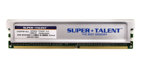 Memoria Ram 1gb Super Talent Ddr400 64x8 Cl3 16ch (pc And Mac G5) D32pb1gj