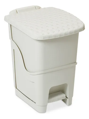 comprar Cesto Tacho Basurero Dea Home Rattan Bin C\u002Fpedal 6l Mm Color Blanco