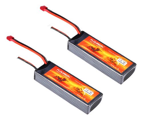 2 X 7.4v 5200mah 2s 30c Lipo Batería Decanos Estuche Para Co