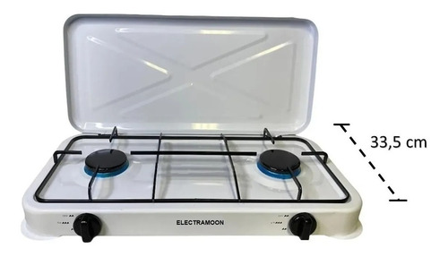 Imagen 2 de 4 de Cocina A Gas 2 Quemadores Encimera + Manguera Y Regulador