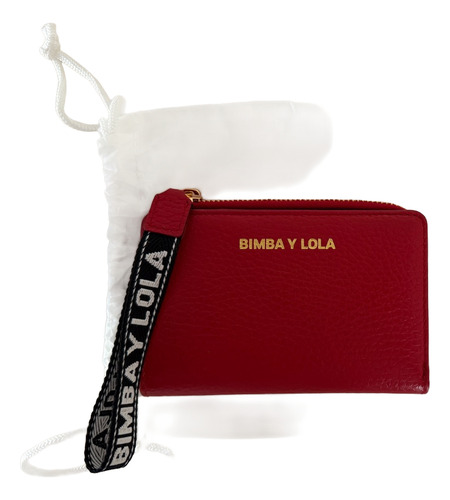 Billetera Cuero Roja Bimba Y Lola - Belgrano Rojo Liso