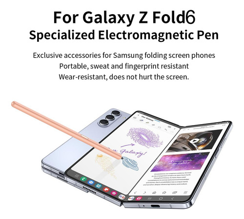 Caneta Stylus Shieid Galaxy Z Fold 6 S Pen Fold Edition Rosa