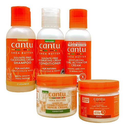 Kit Cantu Cabello Rizado Travel Size 5pz