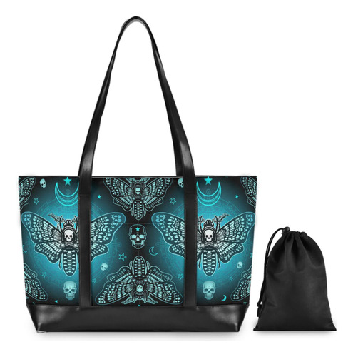 Bolsa Para Ordenador Portatil Diseño Calavera Mariposa Mujer