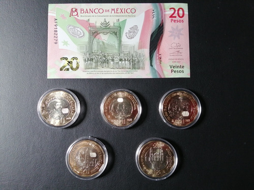 Set Especial De 20 Pesos, Conmemorativo, Unc, C/capsula
