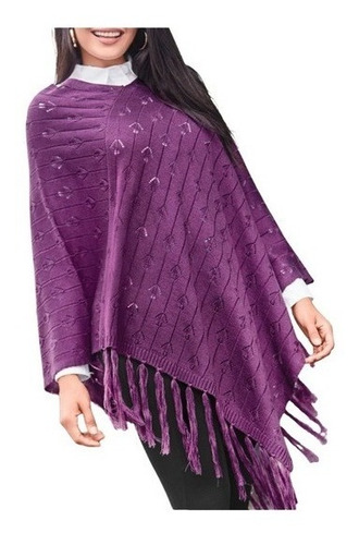 Capa  Poncho Ensamble Tejido Ligero Y Elegante Cklass 232-62