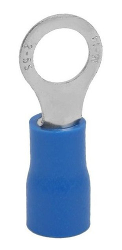 Terminal 100pza Rv2-6 Azul Ojo 1/4 Cal 14-16awg