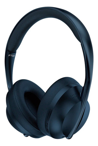 Auriculares Cascos Inalámbricos Bluetooth Microfono Fm P733 Color Azul