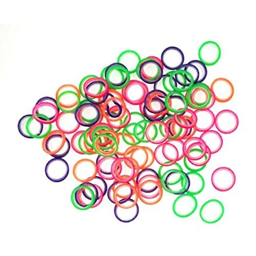 1/4  Inch Orthodontic Elastic Rubber Bands 100 Pack Neon Med