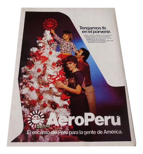 Dante42 Publicidad Antigua Retro Aerolineas Aeroperu 1983