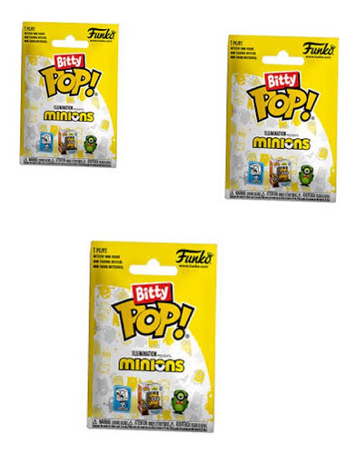 Funko Bitty Pop Minions (paquete Con 3 Personajes)