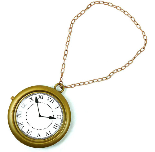 Collar De Reloj De Oro Jumbo Reloj De Conejo Blanco Hip...